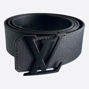 Louis Vuitton Black Taurillon Monogram Reversible Belt